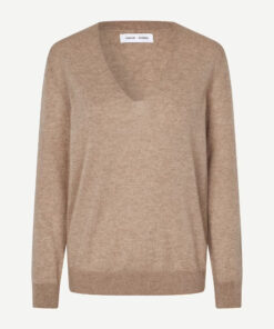 Samsøe Samsøe Salorea V-Neck Sweater Khaki Melange