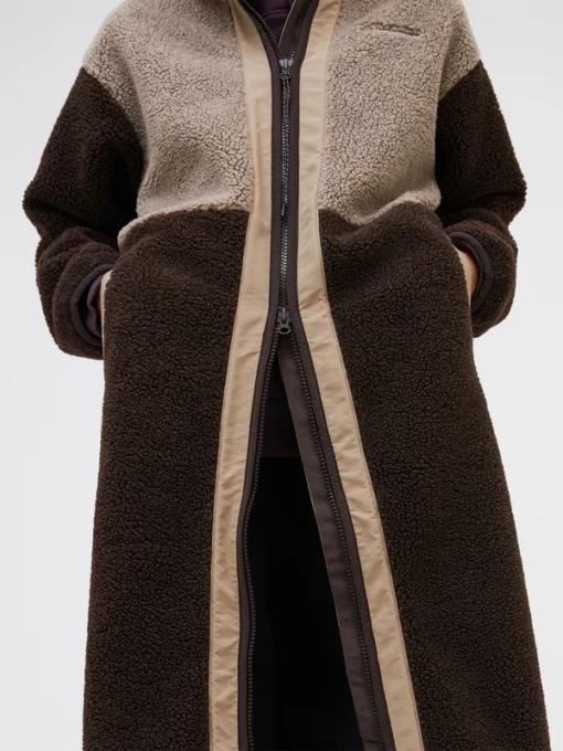 Peak Performance Heavy Piile Oversized Long Women Avid Beige/Cliff Edge