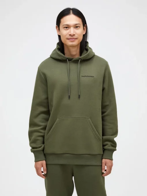 Peak Performance Original Small Logo Hood Men Pine Needle