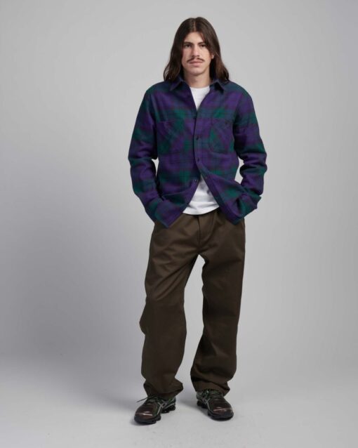 Edwin Millenium Ls Shirt Green/Purple