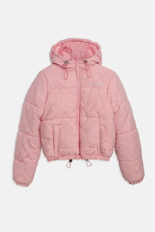 Juicy Couture Margie Aqua Activated Print Puffer Almond Blossom