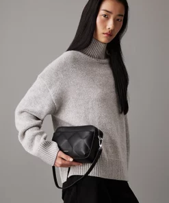 Calvin Klein Diamond Quilt Camera Bag Black