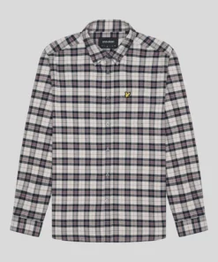 Lyle & Scott Check Flannel Shirt Dark Navy