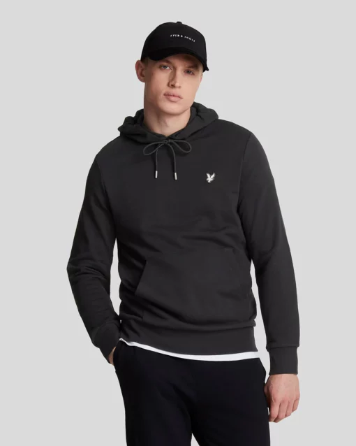 Lyle & Scott Premium Diagonal Weave French Terry Hoodie Lacquer