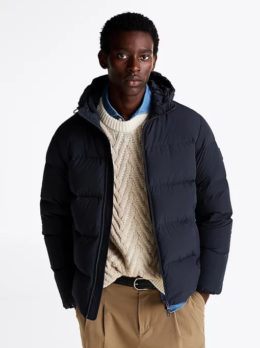 Tommy Hilfiger Down Hooded Puffer Jacket Desert Sky