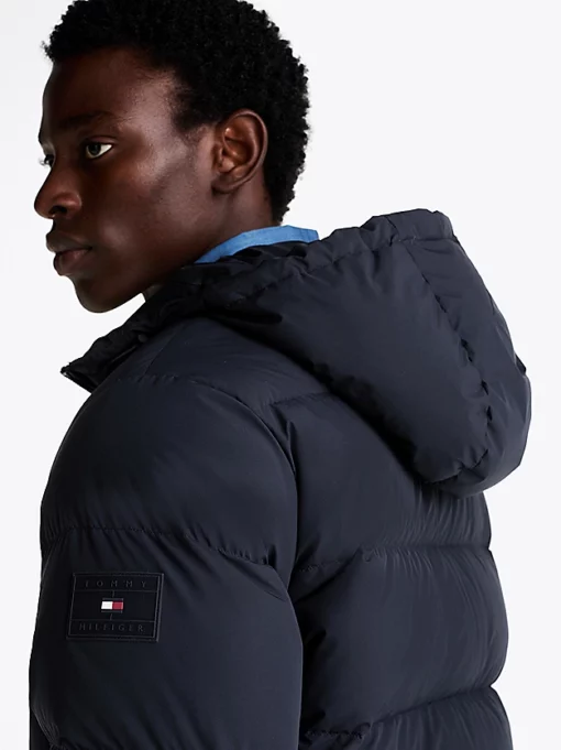 Tommy Hilfiger Down Hooded Puffer Jacket Desert Sky