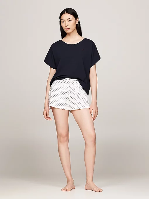 Tommy Hilfiger Original Short SLeeve Pyjama Set Desert Sky/Star Ancient White Aop