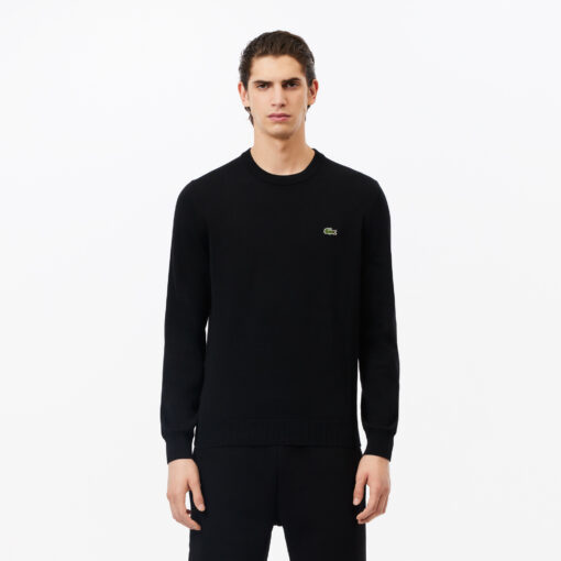 Lacoste Monochrome Crew Neck Sweater Black
