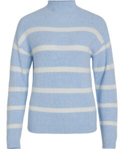 Vila Ril Mockneck Knit Kentucky Blue
