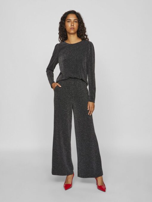 Vila Eleina Wide Pants Black Beauty
