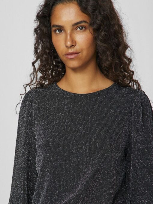 Vila Eleina O-Neck Top Black Beauty
