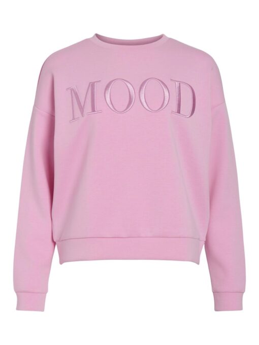 Vila Reflect Emb Lumi Sweatshirt Bon Bon
