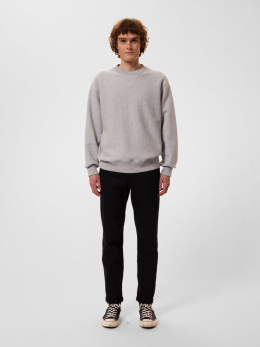 Nudie Jeans Hasse Sweater Crew Neck Greymelange
