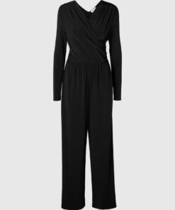 Selected Femme Rana LS Wrap Jumpsuit Black