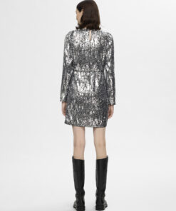 Selected Homme Ari-Colyn Sequins Dress Silver