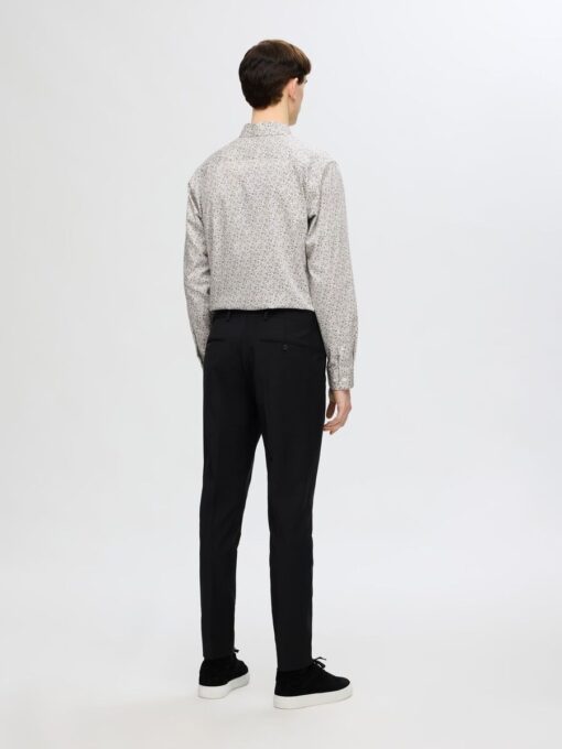 Selected Homme Slim Performance AOP Shirt Egret