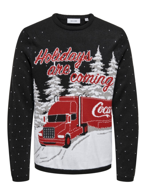 Only & Sons Xmas Cola Crew Knit Dark Navy