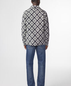NN.07 Julio Jacquard Overshirt Blue Multi