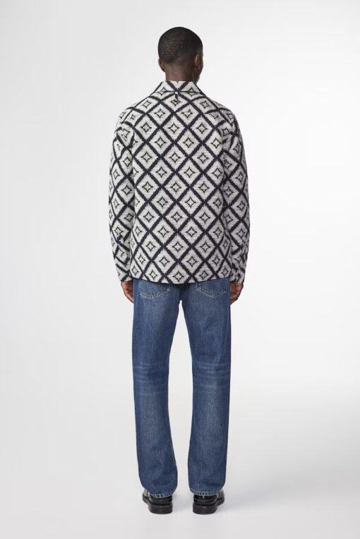 NN.07 Julio Jacquard Overshirt Blue Multi