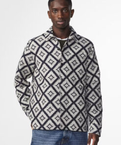 NN.07 Julio Jacquard Overshirt Blue Multi