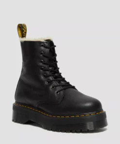 Dr. Martens Jadon Faux Fur Lined Leather Platform Boots