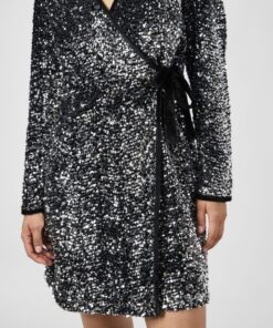 Yaselle Wrap Dress Silver