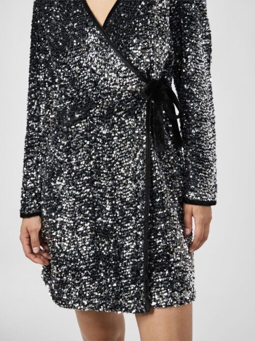 Yaselle Wrap Dress Silver