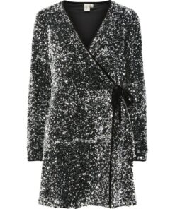 Yaselle Wrap Dress Silver