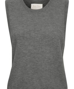 Part Two Keyja Pullover Waiscoat Medium Grey Melange