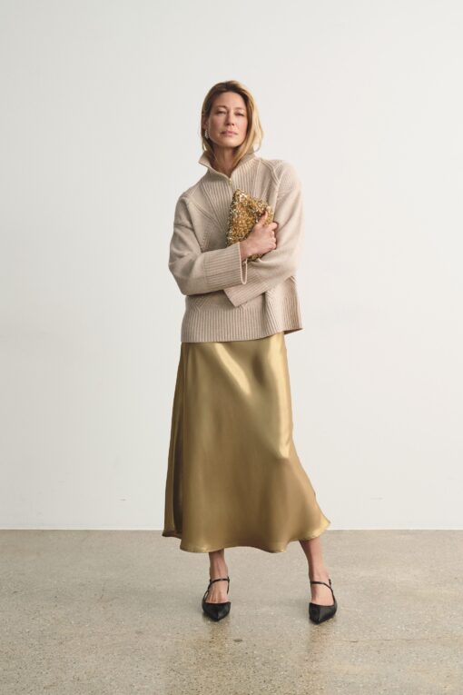 Part Two Laurinas Skirt Gold Metallic