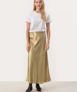 Part Two Laurinas Skirt Gold Metallic