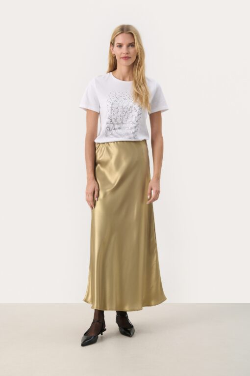 Part Two Laurinas Skirt Gold Metallic