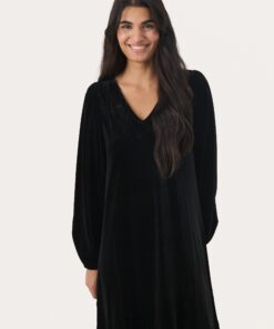 Part Two Madi Velvet Dress Black