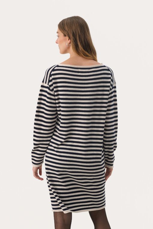 Part Two Merima Dress French Oak/Dark Navy