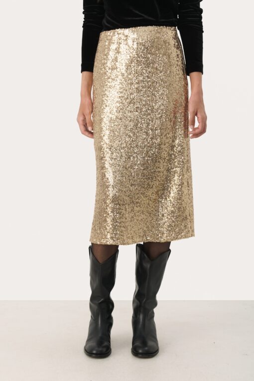 Part Two Teffania Skirt Gold