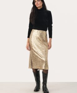 Part Two Teffania Skirt Gold