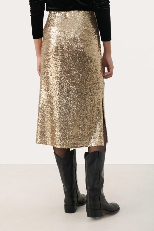 Part Two Teffania Skirt Gold