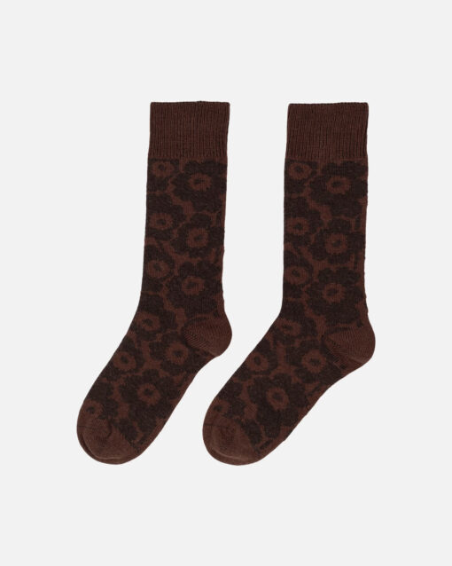 Marimekko Oras Unikko Wool Socks Brown
