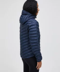 Peak Performance Frost Down Hood Jacket Women Blue Shadow