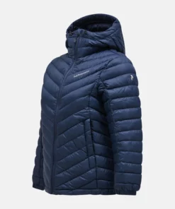 Peak Performance Frost Down Hood Jacket Women Blue Shadow
