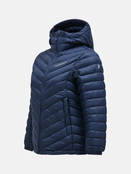 Peak Performance Frost Down Hood Jacket Women Blue Shadow