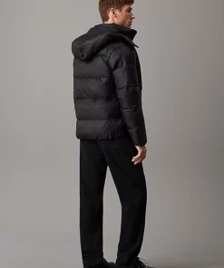 Calvin Klein Hooded Down Puffer Jacket Black