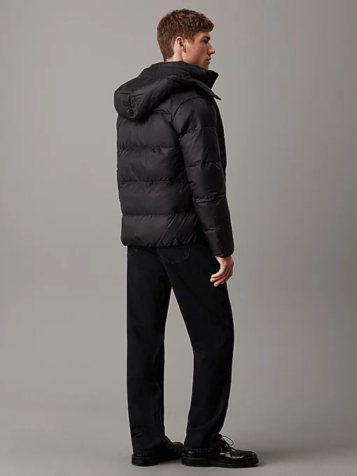 Calvin Klein Hooded Down Puffer Jacket Black