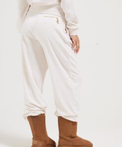 Juicy Couture Davidson Velour Pants Oatmeal Marl