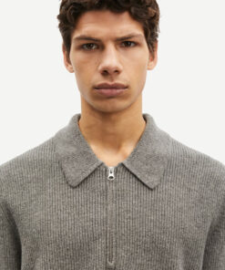 Samsøe Samsøe Saisaks HZ Polo Sweater Dark Grey Melange
