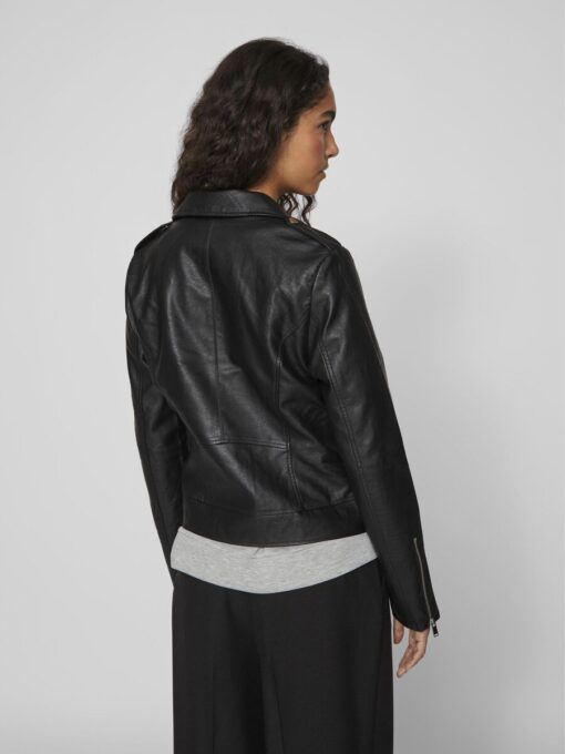 Vila Cara Coated Jacket Black