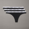 Calvin Klein 3 Pack Thongs - Modern Logo Black