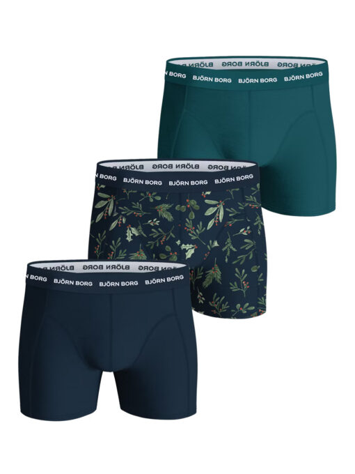 Björn Borg Cotton Stretch Boxer 3-pack Blue/Green/Print