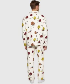 Knowledge Cotton Apparel Trees Yes Please Pyjama Set White