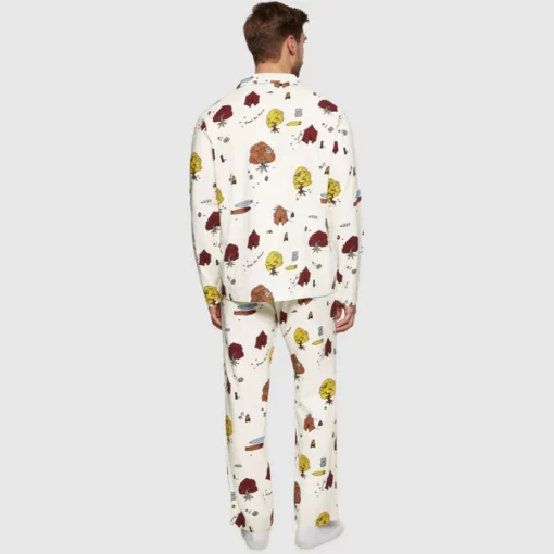 Knowledge Cotton Apparel Trees Yes Please Pyjama Set White